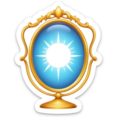 magic mirror reflecting a bright soul light sticker