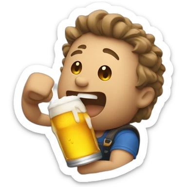 slamming a beer sticker