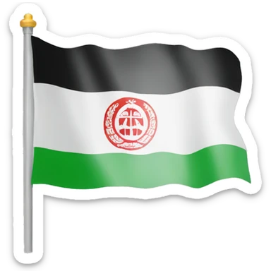 White afghan flag sticker