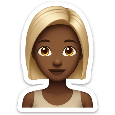portrait of a brown skinned girl sticker