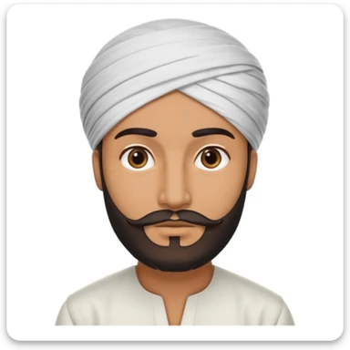 arab man with turban and beard, professional CEO vibe sticker