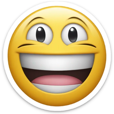 Fake smiley face  sticker