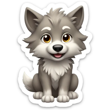 Wolf cute sticker