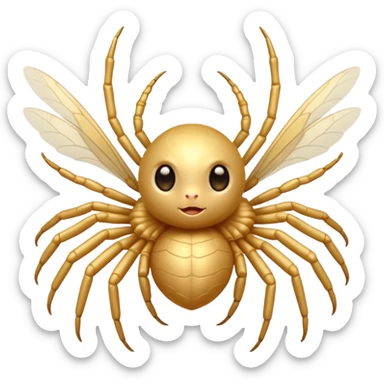 cute angel spider sticker