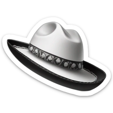 sombrero vueltiao Colores blanco y negro sticker
