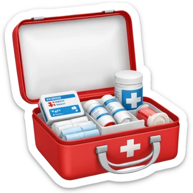 open first aid kit sticker
