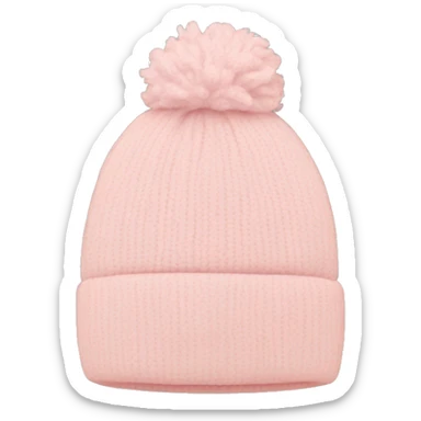Pale pink beanie alone sticker