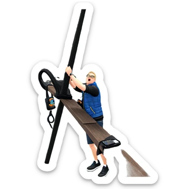 chill day outdoors in jacket sticker