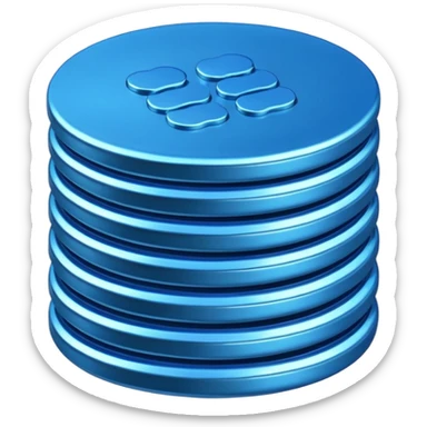 blue coins credit package sticker