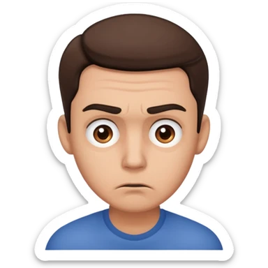 Overwhelmed man sticker