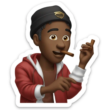 Bladee holding a cigars  sticker