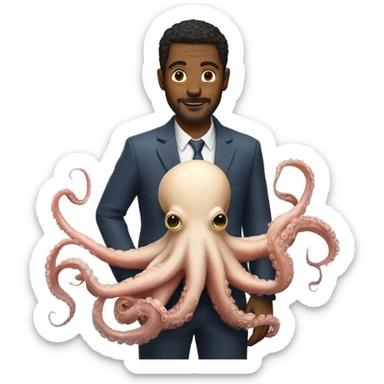 A man with an octopus body sticker