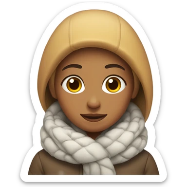 cozy girl in the snow sticker