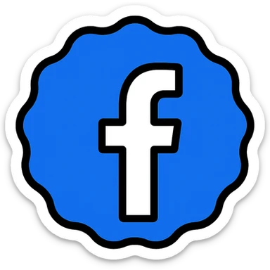 Facebook blue badge icon sticker