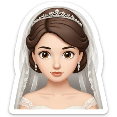 beautiful brow hair bride sticker