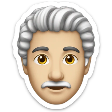 Armenian king, young, white skin, Armenian features, traditional sticker