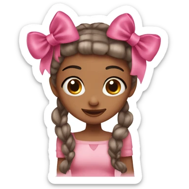 Pink bow ￼ sticker