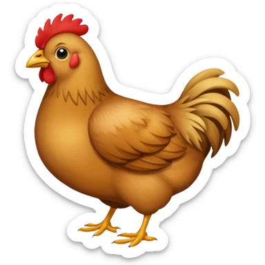 Ein Huhn das down Syndrom hat und schielt sticker