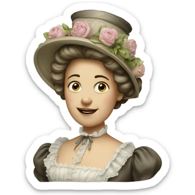 Victorian lady with soap sticker