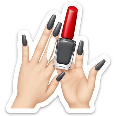 Christian Louboutin dark grey nail polish  sticker