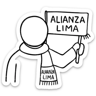 user icon for Alianza Lima fan club, with a scarf or flag sticker