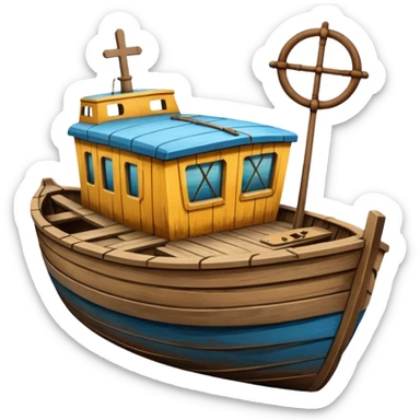 boat with a circle and X over it sticker