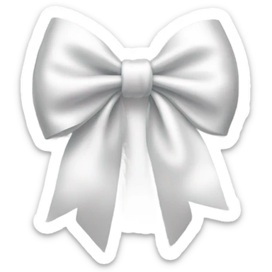 white satin bow sticker