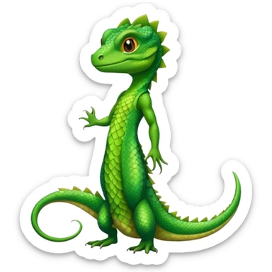Lizard in dress sticker