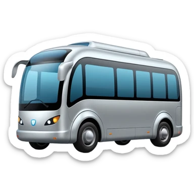 minimalist cyber clean luxury futuristic self driving bus sticker