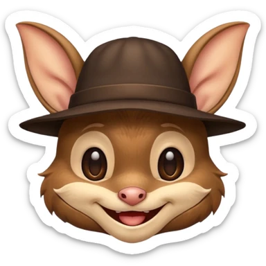bat with hat sticker