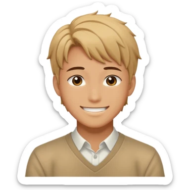 handsome young romantic shoujo anime guy sticker