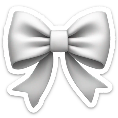 white bow sticker