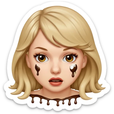Taylor swift crying stuck in poo sticker