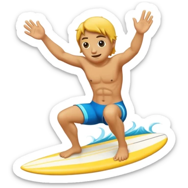 Surf dude sticker
