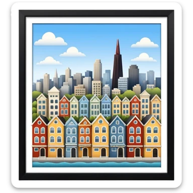 Make a full city of San Francisco  sticker