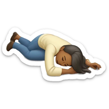 Woman who is fainting sticker