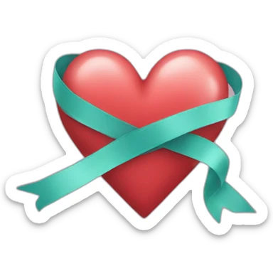 heart with ribbon sticker