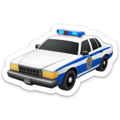 Furious police car sticker