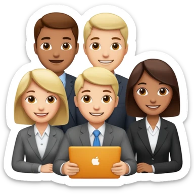 agency team, office team, diverse sticker