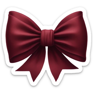 Dark velvet red bow sticker