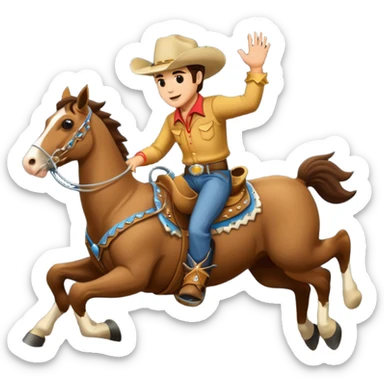 Rodeo at night  sticker