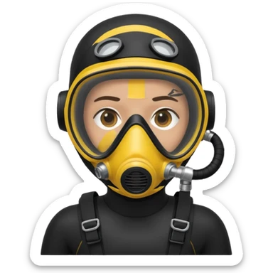 scuba diver sticker