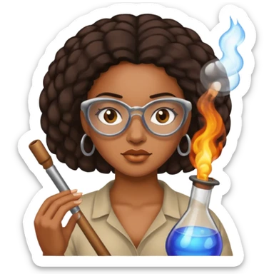 Glass Blower black woman sticker