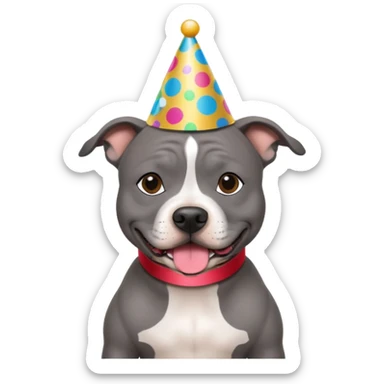 GREY STAFFORDSHIRE BULL TERRIER NEW YEARS sticker