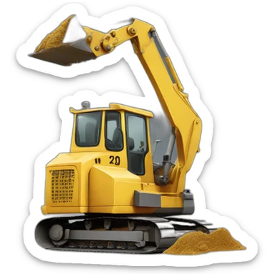 A bulldozer giving birth sticker