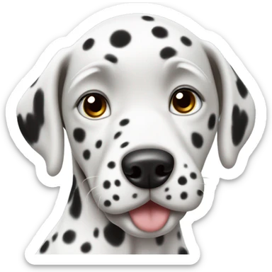 Dalmatian Puppy with less spots in face  sticker