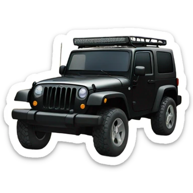 Black jeep in the mountains  sticker