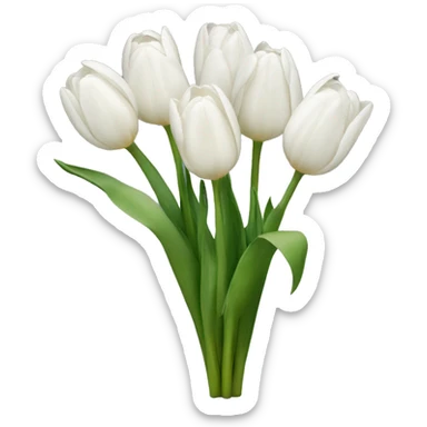 White tulips sticker