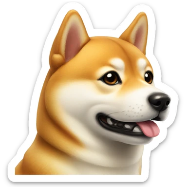 shiba inu portrait close-up sticker