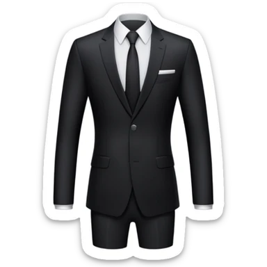 black costume suit sticker